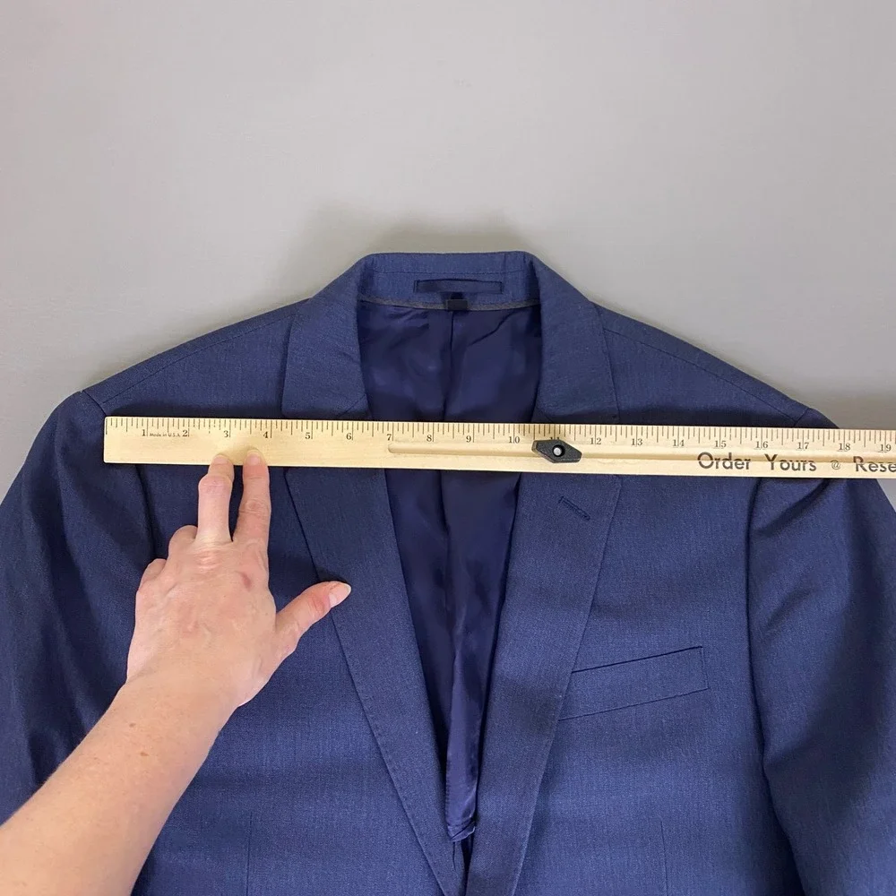 J.Crew Ludlow Traveler Blazer Men's Size 40S Navy Blue 100% Wool *Flaw*
